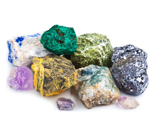 collection of minerals isolated