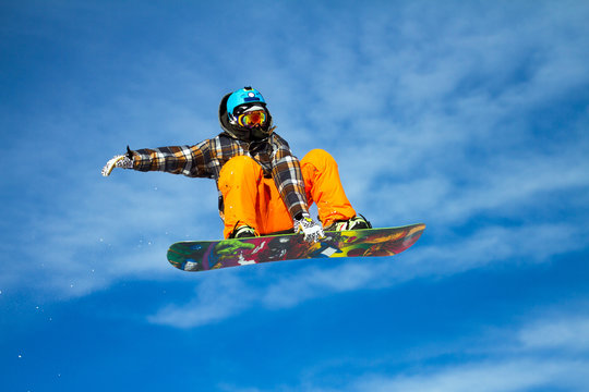 snowboarder in the sky