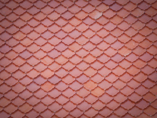 Red tiles roof pattern background