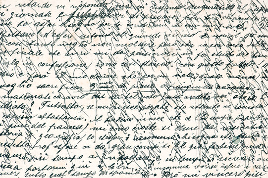 old handwritten text in italian language