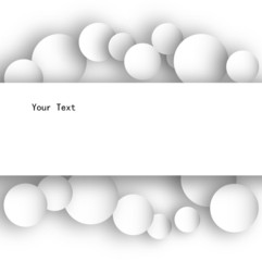 Paper circle banner with shadows