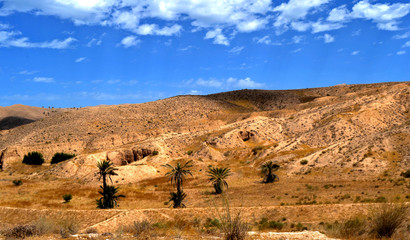 Panorama of the desert village of Matmata - Tunisia, Africa