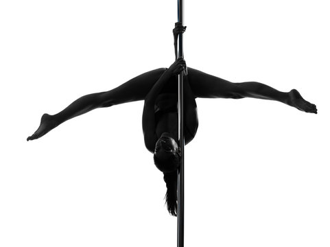 woman pole dancer silhouette