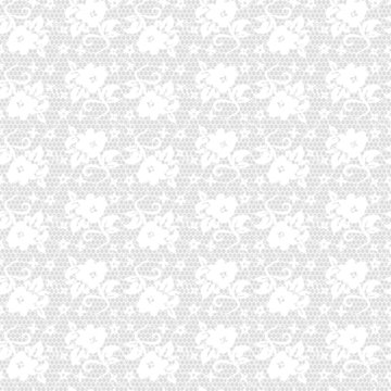 white seamless lace floral pattern