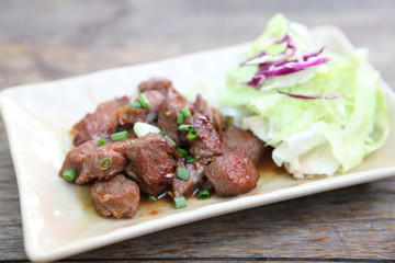 dice beef steak japanese style
