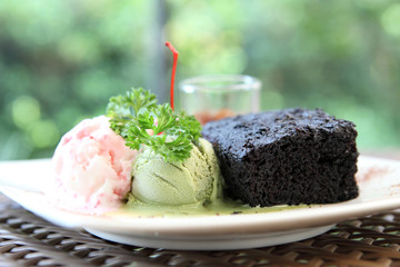 Chocolate Lava Cake with ice cream