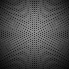 Circle Perforated Carbon Speaker Grill Texture