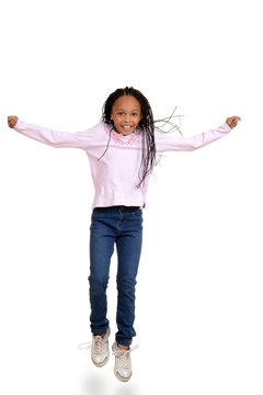 African Child Jumping In The Air