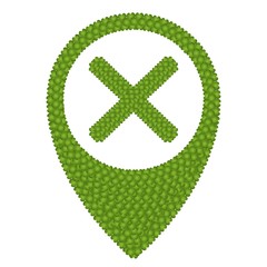 Fototapeta premium Four Leaf Clover of No Sign and Navication Icon