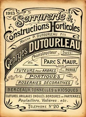 Rolgordijnen Art Nouveau-poster © lynea