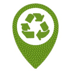 Four Leaf Clover of Recycle Icon in Navication Icon