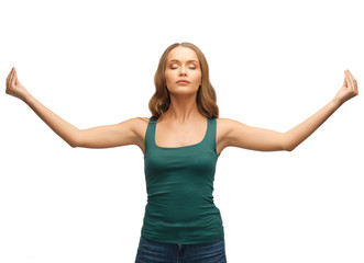 woman practicing yoga