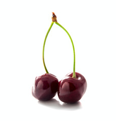 Sweet cherries isolated