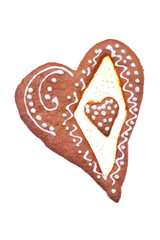 Heart shaped gingerbread