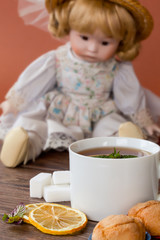 Tea with dolls
