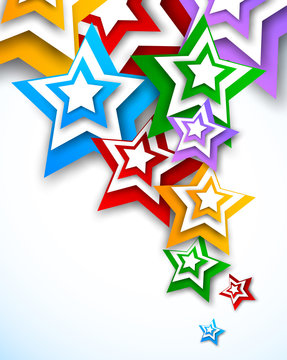 Bright background with stars