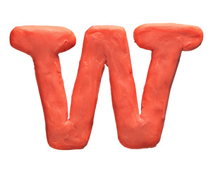 Plasticine letter isolated on a white background