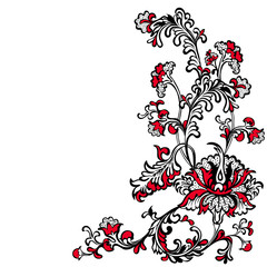 abstract flower design, original unusual plant