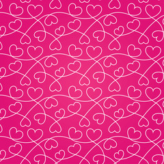 Pink seamless texture of hearts for a Valentine day