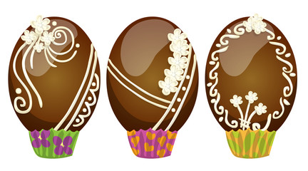 uova di cioccolato decorate