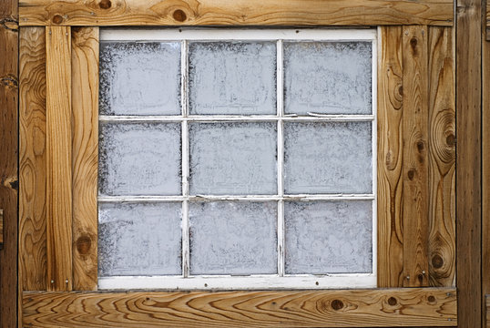 Frozen Fog Ice Crystals on Window