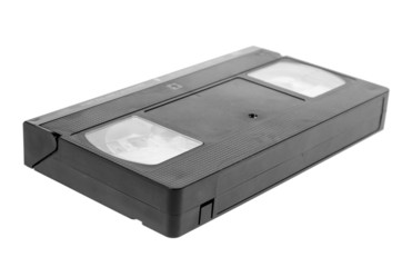 VHS video tape cassette isolated on white background