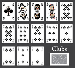 clubs cards casino