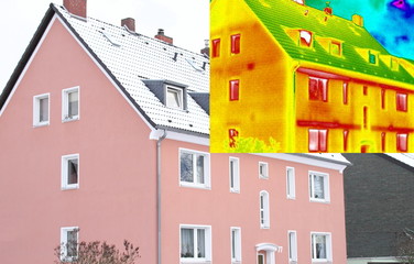 Haus mit Wärmebild