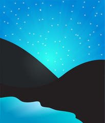 Obraz premium night landscape