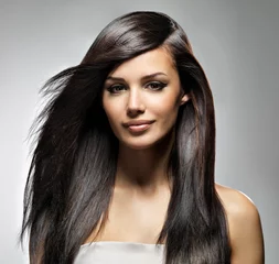 Wall murals Hairdressers Beautiful woman with long straight hair