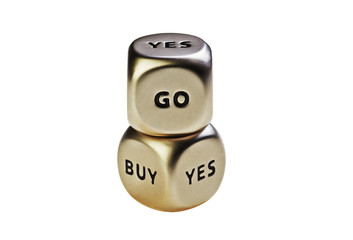 Dices with words Buy Yes and Go