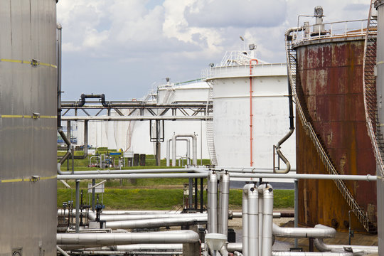 Oil Refinery and Silos