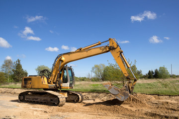 excavator working