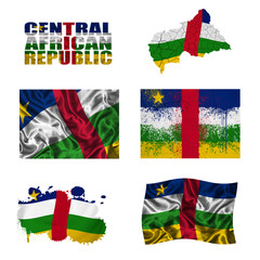 Central African Republic flag collage
