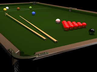 Colored balls for billiards