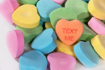 Valentine Candy Hearts "Text Me"