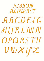 Ribbon alphabet