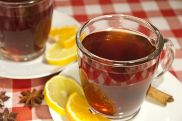 Tea cups at the table
