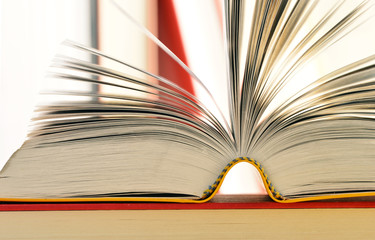 Composition with books on the table