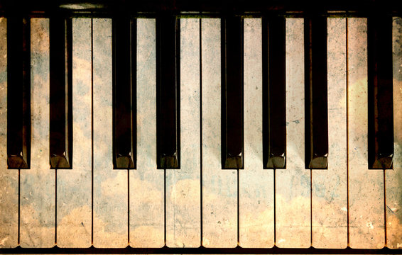 Vintage piano keys