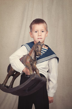 Portrait Of Boy In Sailor Suit