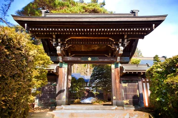 Crédence de cuisine en verre imprimé Japon Shrine at Higashiyama Temple Area, Hida, Takayama, Japan
