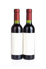 two red wine bottles