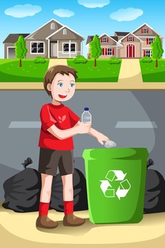 Recycling kid