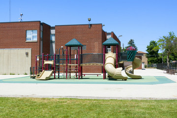 Playground in traditional american school
