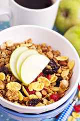 Granola with nuts and fruits