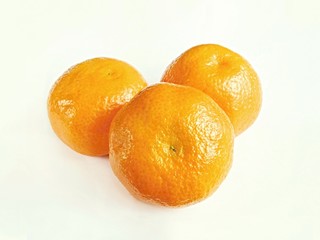 Orange on white background