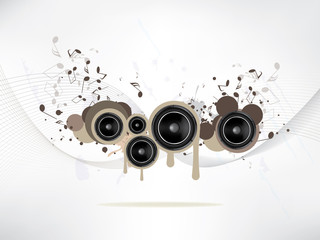 abstract music background with Sound Speaker