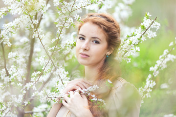 Fototapeta premium woman in spring