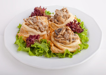 Pancakes with mushrooms